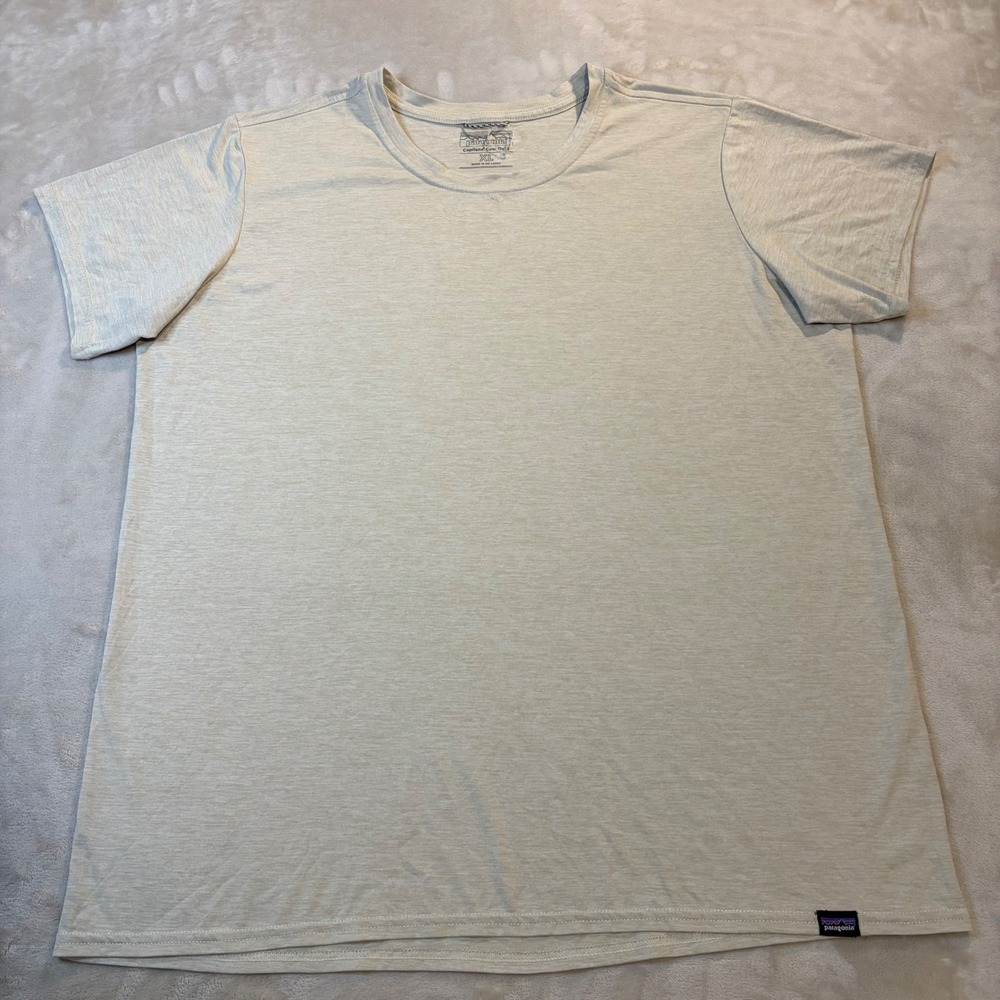 Patagonia Capilene Cool Daily Shirt Mens XL Oatmeal Heather Tan Short Sleeve Tee